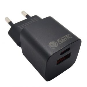 Charger EXTRA DIGITAL GaN USB Type-C, USB Type-A: 30W, PPS (SC230358)