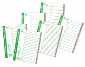 Divider Forpus, A4, numbers 1-20, plastic