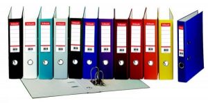 Binder Esselte, A4/75 mm, economical, cherry