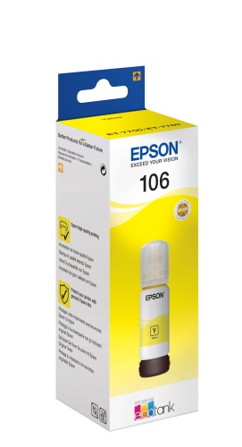 Epson 106 EcoTank (C13T00R440) Ink Refill Bottle, Yellow