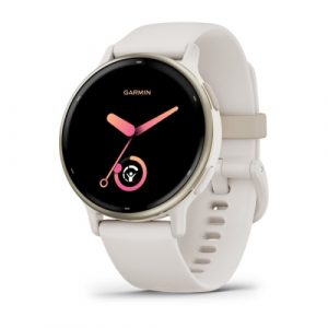 Garmin Vivoactive 5 Smart Watch 30.4 mm Cream Gold Aluminum, Ivory Case and Silicone Band