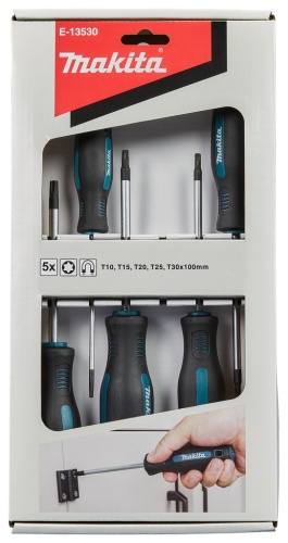 Makita E-13530 Screwdriver Set 5 pcs Makita E-13530 Screwdriver Set 5 pcs