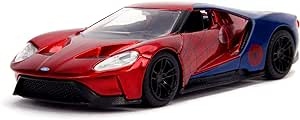 Ecost Customer Return Jada Toys Marvel Spiderman 2017 Ford GT, 1:32 Model Car