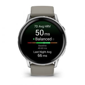 Garmin Venu 4 Smart Watch 45 mm Silver / Silver Gray Silicone Band