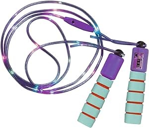 Ecost Customer Return moses. 38137 Glowing Adjustable Jump Rope with LED Lights, Skipping Rope with