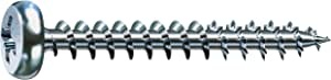 Ecost customer return SPAX  Universal Screw, Round Head, Cross Recess Z, 4CUT, Full Thread, Galvanis