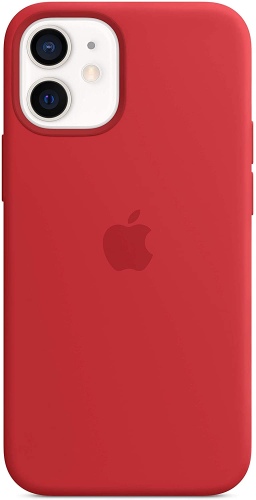 Ecost Customer Return Apple Silicon Case with Magsafe (for iPhone 12 Mini) Red