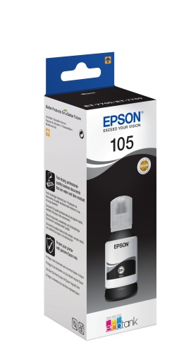 Epson 105 EcoTank (C13T00Q140) Ink Refill Bottle, Black
