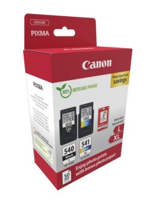 Canon PG-540L/CL-541XL (5224B012) Photo value pack Ink Cartridge Multipack, BK/CMY Canon PG-540L/CL-541XL (5224B012) Photo value pack Ink Cartridge Multipack, BK/CMY