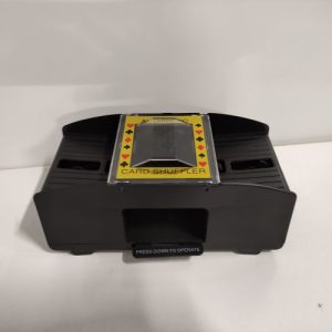 Ecost customer return Relaxdays 10020520 Black Card Shuffler, 2 Decks, 3 Years to 99 Years, Battery