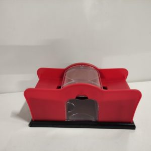 Ecost Customer Return Relaxdays 10031555 Card Shuffler, 2 Decks, Crank, Manual Shuffler