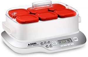 Ecost Customer Return SEB Yogurti?re 6 pots, 140 ml glass jars, 5 automatic programs, BPA -free,
