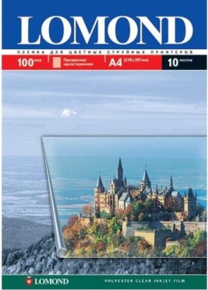Lomond PET Film for inkjet printers Clear A4, 50 sheets Lomond PET Film for inkjet printers Clear A4, 50 sheets