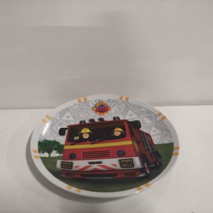 Ecost Customer Return Fireman Sam Breakfast Set for Children - Rainbow Crockery Set 3-Piece Plate, B