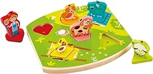 Ecost Customer Return Hape E1614 Farm Animal Sounds Puzzle, Wooden Sound Puzzle, From 18 Months