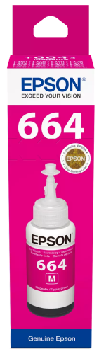 Epson 664M (C13T66434A) Ink Refill Bottle, Magenta