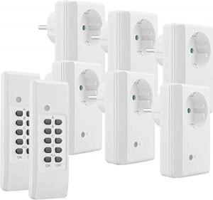 Ecost customer return mumbi Radio Plug Sockets Set Including 6 x Radio Plug Sockets and 2 x/Wireless