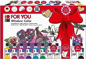 Ecost Customer Return MARABU Aquarelle Window Color Fun & Fancy for You 50 Models/2 A3 Films