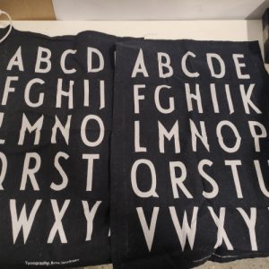 Ecost customer return Design Letters Classic Tea Towel (Black) 100% Cotton, OekoTex Cert Ecost customer return Design Letters Classic Tea Towel (Black) 100% Cotton, OekoTex Cert