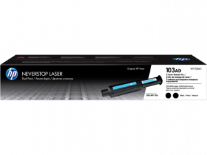 HP 103AD Dual Pack (W1103AD) Toner Cartridge, Black
