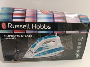 Ecost Customer Return, Russell Hobbs Steam Iron Supreme Steam Pro (2600 watt, 140 g/min extra steam Ecost Customer Return, Russell Hobbs Steam Iron Supreme Steam Pro (2600 watt, 140 g/min extra steam