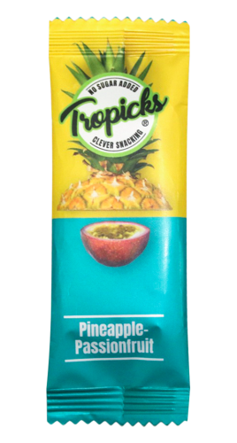 Tropicks Dried pineapple, passion fruit bar, 20 g Tropicks Dried pineapple, passion fruit bar, 20 g