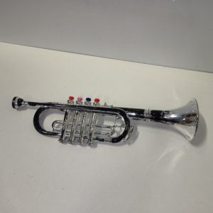 Ecost Customer Return Bontempi 32 4231: silver trumpet with 4 colorful keys/notes