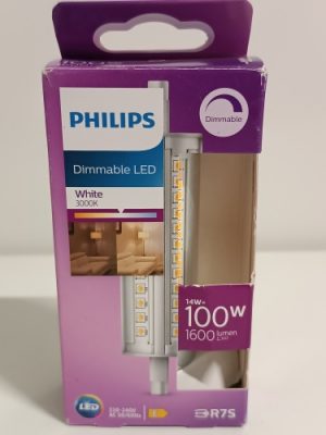 Ecost customer return  Philips LED Classic Dimmable Light Spot [R7S] 14W - 100W Equivalent, White