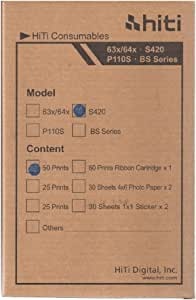 Ecost customer return Umax/Hiti Photo Paper Set 50 Sheets 10 x 15 cm s 400/420