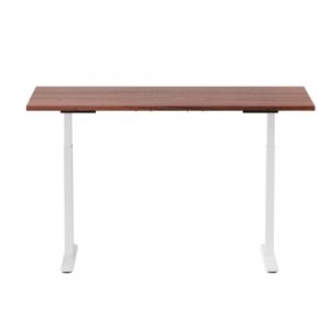 Adjustable Height Table Up Up Bjorn White, Table top L Dark Walnut Adjustable Height Table Up Up Bjorn White, Table top L Dark Walnut
