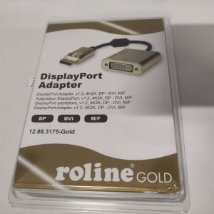 Ecost customer return ROLINE GOLD 4K DPDVI Adaptor Active v1.2 DP ST DVI BU, Retail Blis Ecost customer return ROLINE GOLD 4K DPDVI Adaptor Active v1.2 DP ST DVI BU, Retail Blis