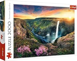 Ecost Customer Return Trefl TR27091 Haifoss Waterfall, Iceland 2000 pieces, premium quality, for adu
