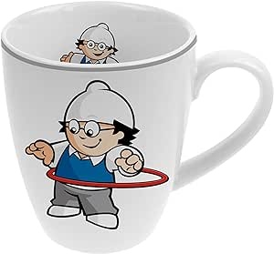 Ecost Customer Return Mainzelmännchen Det Mug for Kids & Adults, Porcelain Drinking Vessel with appr