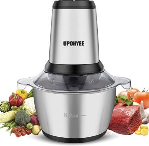 Ecost customer return AMZCHEF Hachoir ?‰lectrique avec Moteur Puissant et Bol en Acier INOX 2L, 2 ni