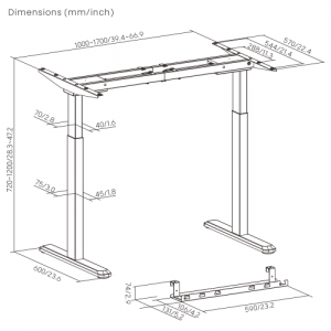 Adjustable Height Table Frame Up Up Bjorn, White Adjustable Height Table Frame Up Up Bjorn, White