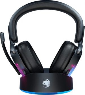 Ecost Customer Return Roccat Syn Max Air - Wireless RGB gaming headset with 3D audio and docking sta