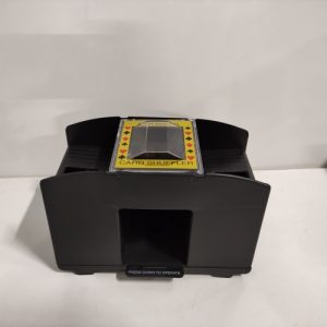 Ecost Customer Return Relaxdays Electronic Card Shuffler with Beat for Rummy and Poker, Black, Only