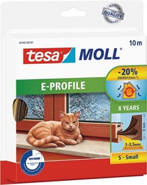 Ecost prekė po grąžinimo tesa moll E-Profile Rubber Seal, Self-Adhesive Seal for Insulating Gaps on