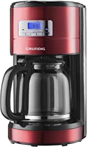Ecost customer return Grundig KM 6330 Coffee Machine Red Sense Digital Clock Programmable Start Time