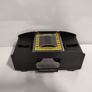 Ecost Customer Return Relaxdays 10020520 Black Card Shuffler, 2 Decks, Battery-Operated