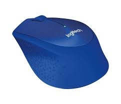 Logitech M330 Silent Plus Wireless Mouse, RF Wireless, 1000 DPI, Blue