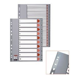 Divider Esselte PP, A4, numbers 1-12, plastic