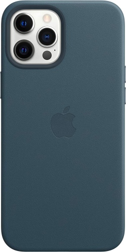 Ecost Customer Return Apple leather shell with Magsafe (for iPhone 12 Pro Max) - Black