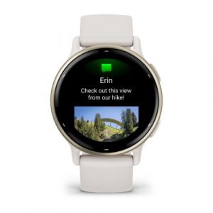 Garmin Vivoactive 5 Smart Watch 30.4 mm Cream Gold Aluminum, Ivory Case and Silicone Band