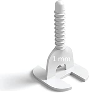 Ecost customer return Self Levelling Tile Spacers for Joint Width 1 mm Pack of 100
