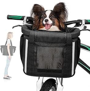 Ecost Customer Return ANZOME Front bicycle basket for dog removable