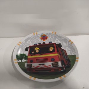 Ecost Customer Return Fireman Sam Breakfast Set for Children - Rainbow Crockery Set 3-Piece Plate, B