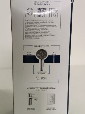 Ecost customer return GROHE Vitalio start 27946000 Shower Head HandOperated 2 Jets Ecost customer return GROHE Vitalio start 27946000 Shower Head HandOperated 2 Jets