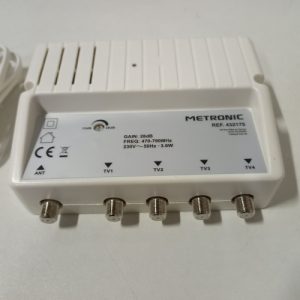 Ecost customer return Metronic 432175 TV Amplifier White Ecost customer return Metronic 432175 TV Amplifier White