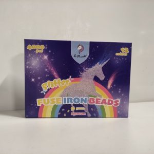 Ecost Customer Return La Manuli Glitter Fuse Beads Kit - 4000 Pieces, 5 mm, 12 Colors